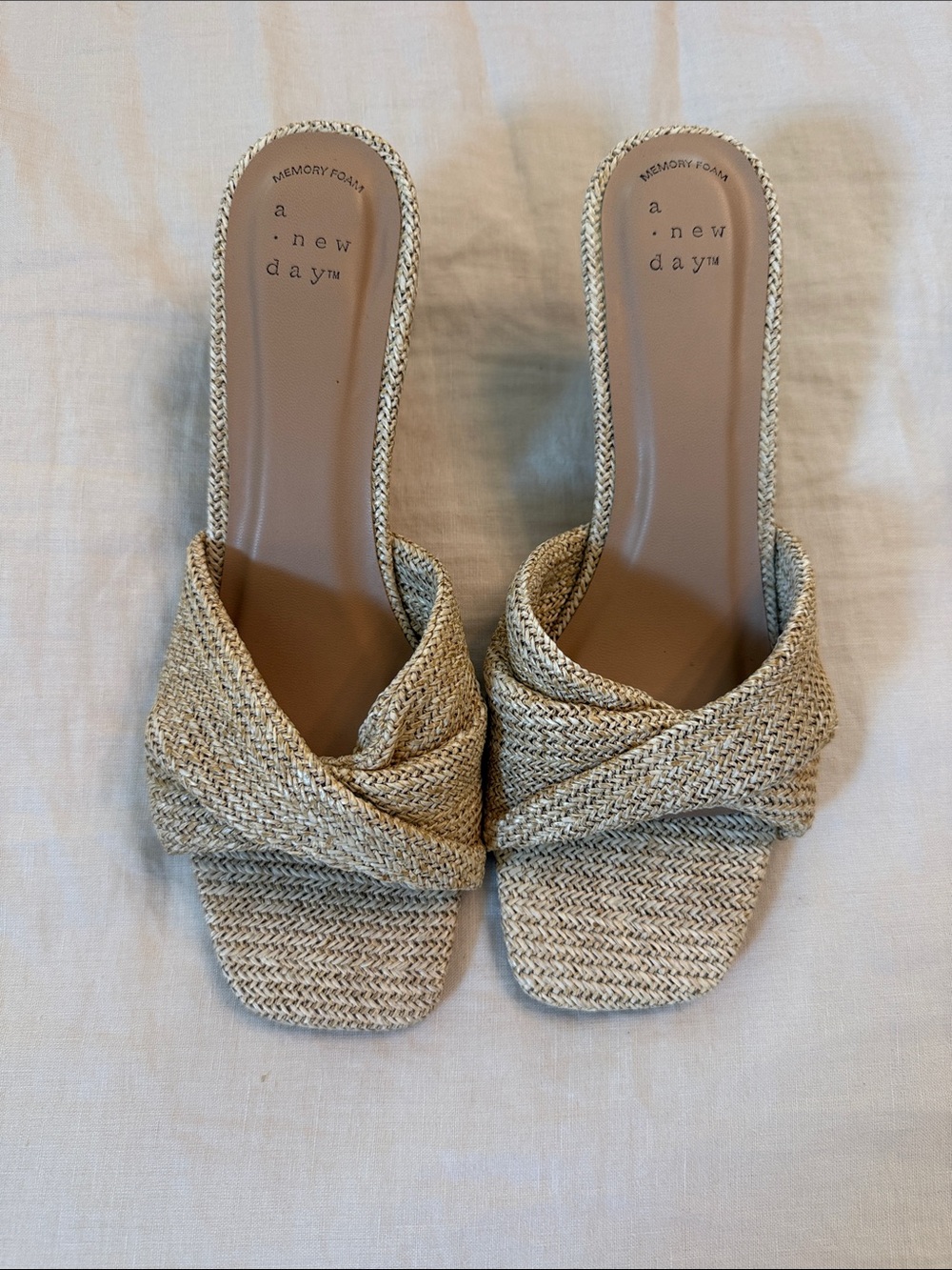 a new day Braided Tan Slide Mules as loved by LOVERLY GREY